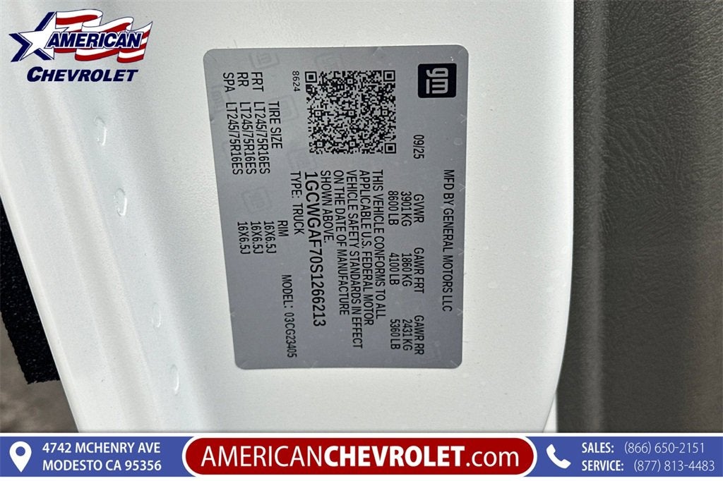 2025 Chevrolet Express Cargo 2500 WT