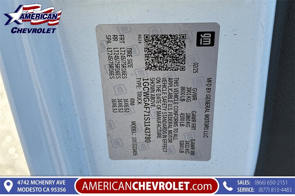 2025 Chevrolet Express Cargo 2500 WT