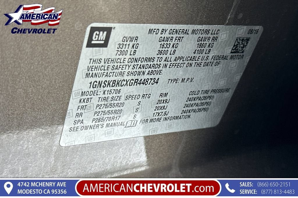 2016 Chevrolet Tahoe LT