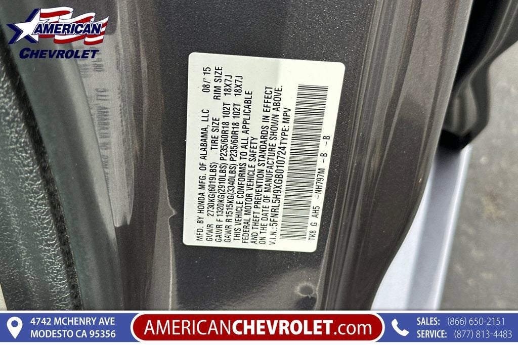 2016 Honda Odyssey Touring Elite
