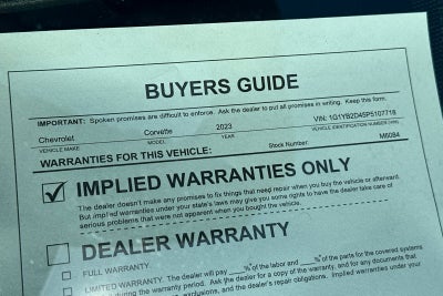 2023 Chevrolet Corvette Stingray 2LT