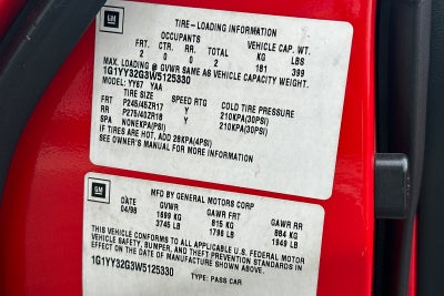 1998 Chevrolet Corvette 2DR CONV