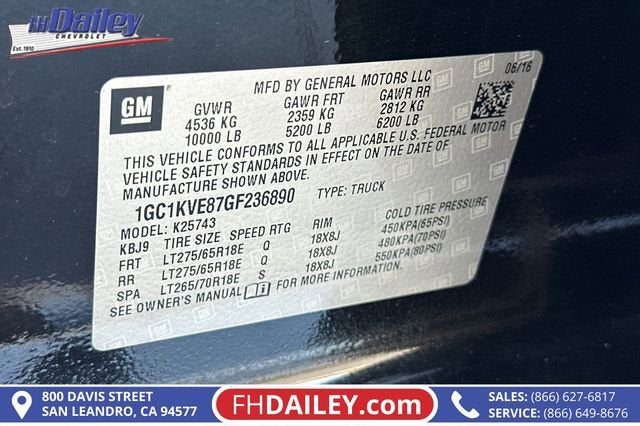 2016 Chevrolet Silverado 2500 HD LT