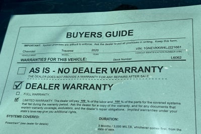 2020 Chevrolet Traverse Premier