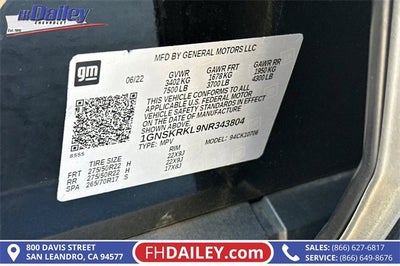 2022 Chevrolet Tahoe RST