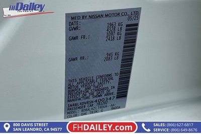 2025 Nissan Altima SV