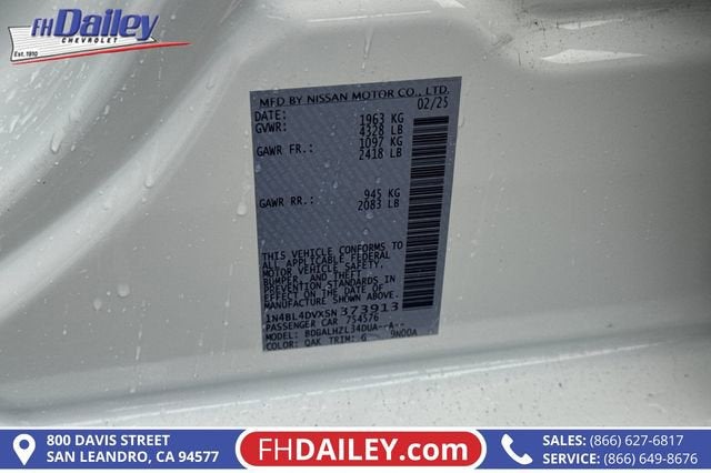 2025 Nissan Altima SV