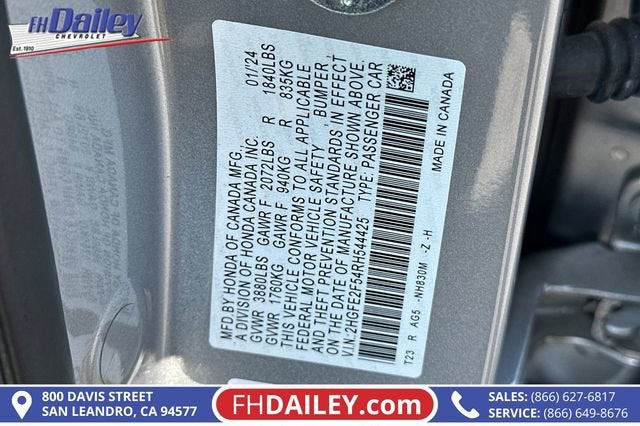 2024 Honda Civic Sedan Sport