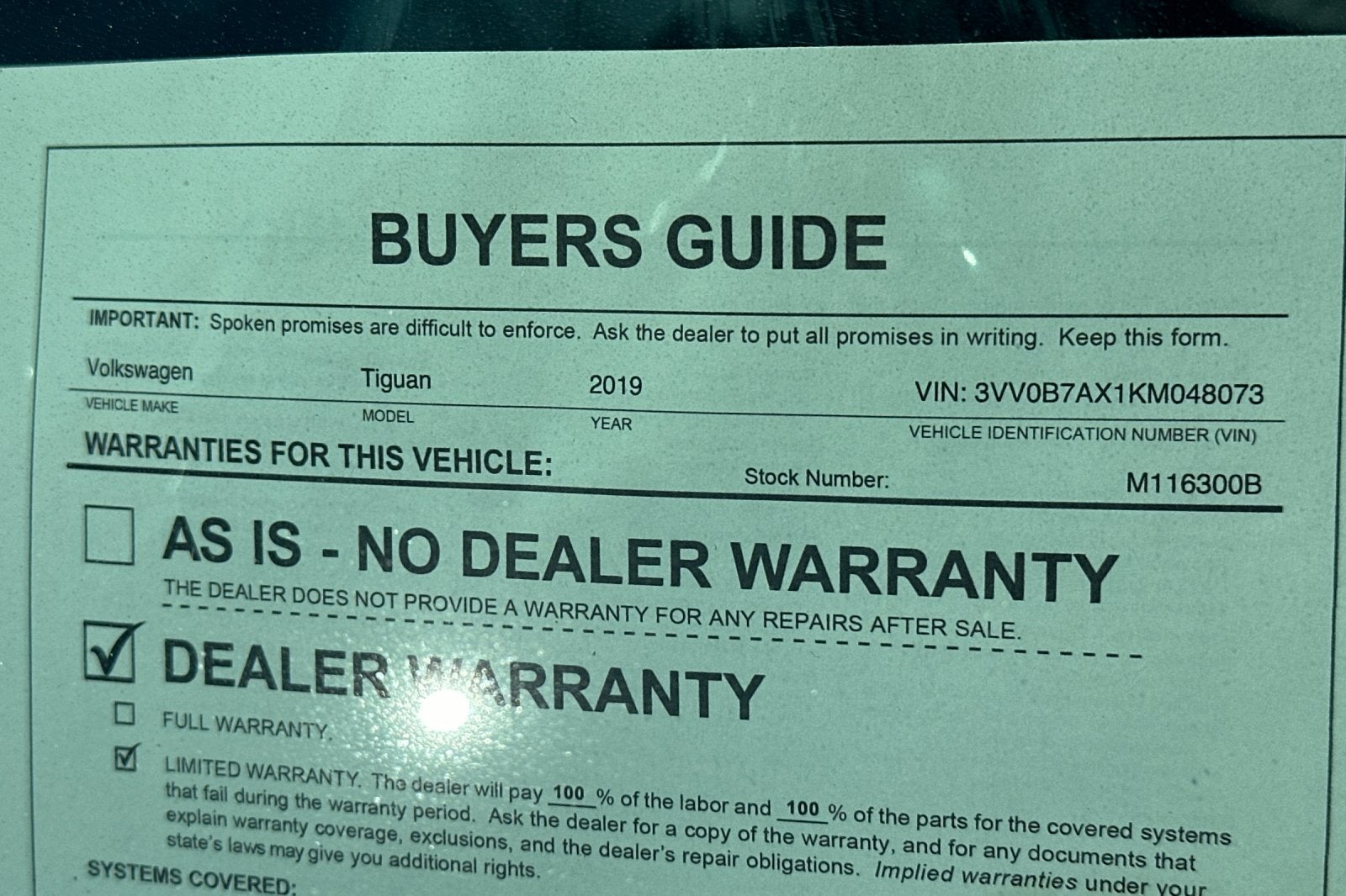 2019 Volkswagen Tiguan S