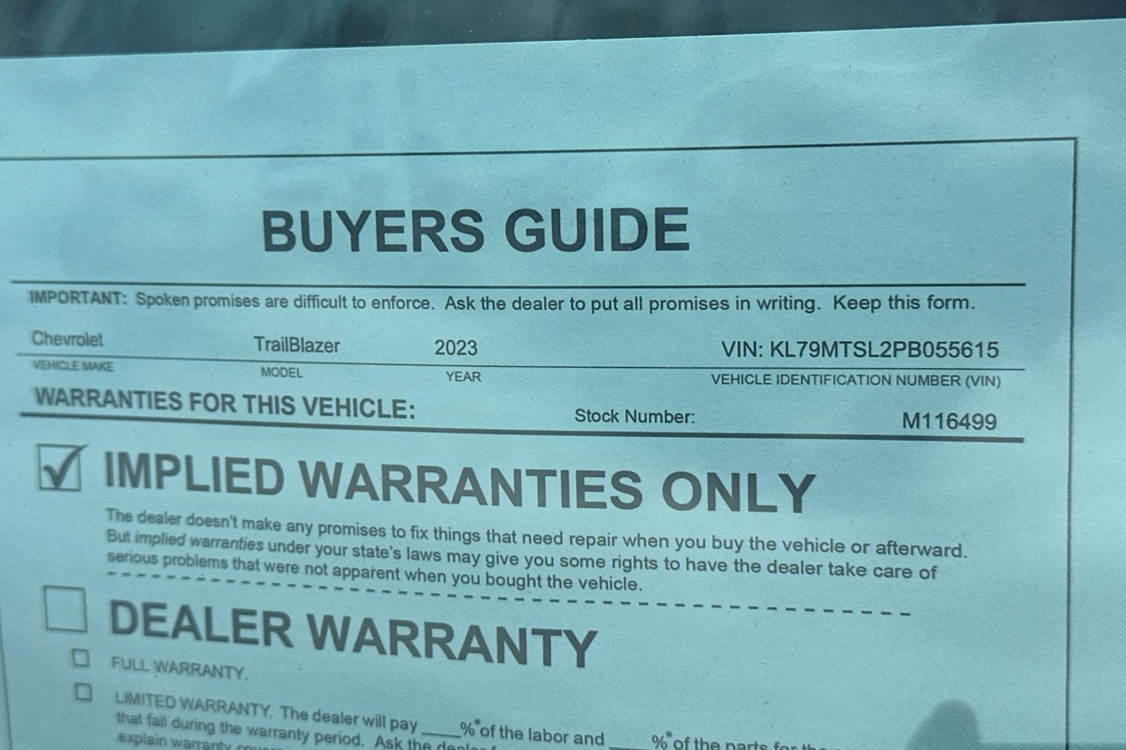 2023 Chevrolet Trailblazer RS