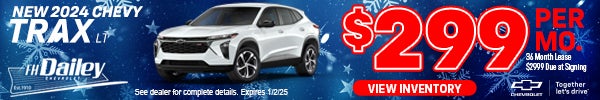 New 2024 Chevy Trax LT